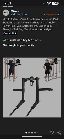 Mikolo lateral raise attachment