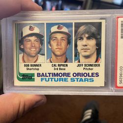 1982 Topps Cal Ripken Rookie Card PSA 8