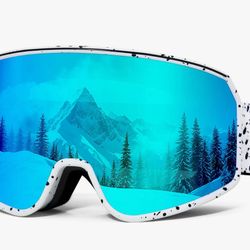 Ski Goggles for Men Women Snowboard Goggles Snow Goggles Skiing Snowmobile UV Protection, Anti-fog, OTG, 