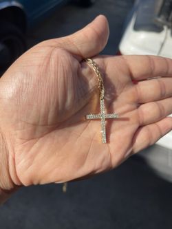 Real Diamond Cross Pendant