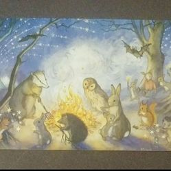 Bonfire Night Molly Brett Animals London England Great Britain Art Post Card Postcard Vintage Collectible