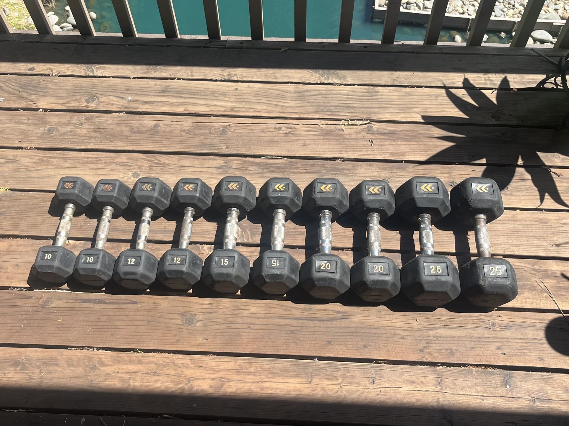 Full Dumbbell Set (10–25lb Pairs) – Perfect for Summer Gains!