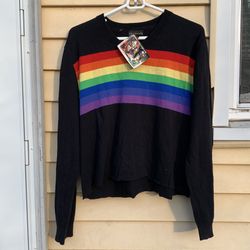 Alex Stevens Rainbow Striped Sweatshirt  