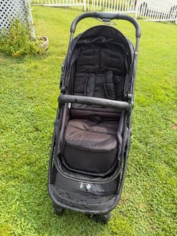 Mompush Wiz 2-in-1 Bassinet Stroller Reversible Seat, One-Hand Fold, Black