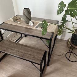 Dining table With 2 Benches