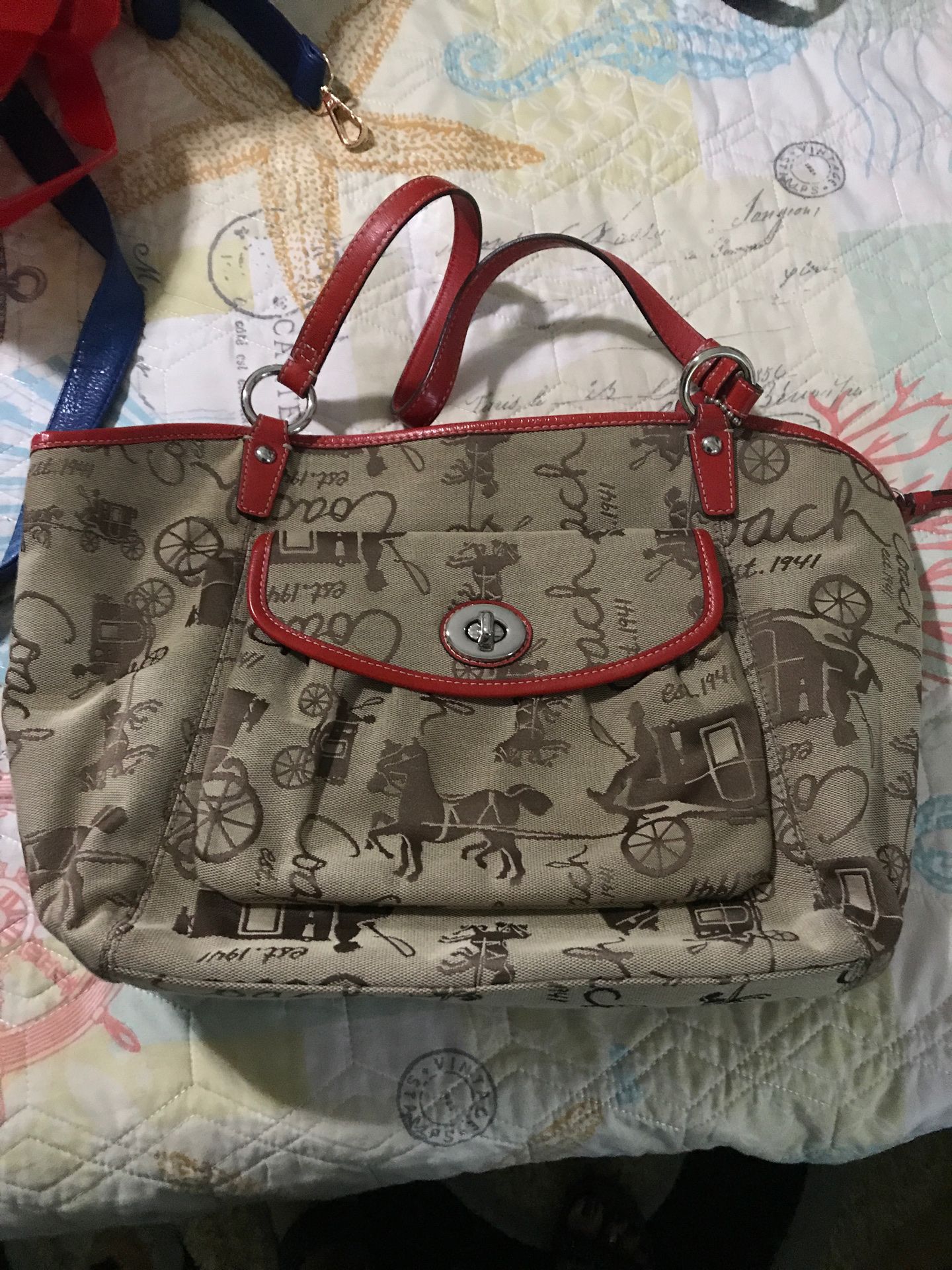 Coach signature purse