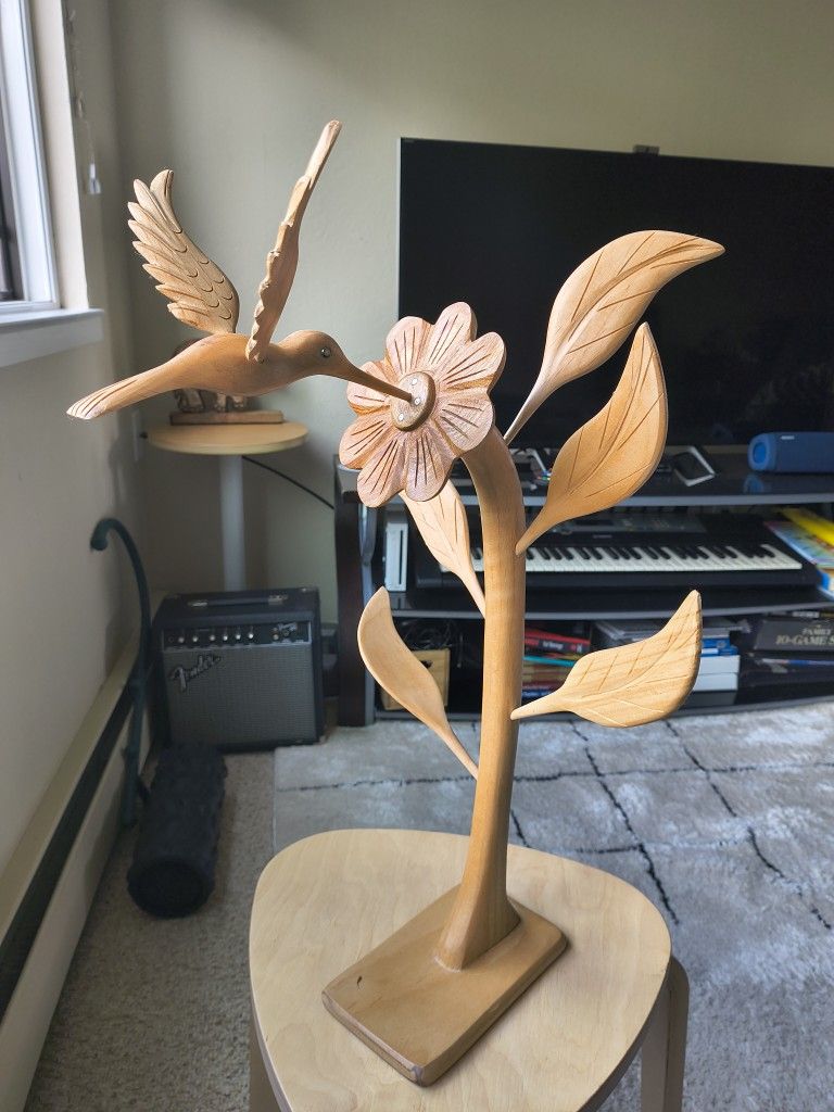 Artesanía Flor Y Colibrí