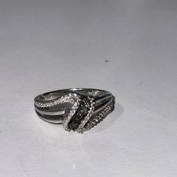 Sterling Silver, Real Diamond Ring 