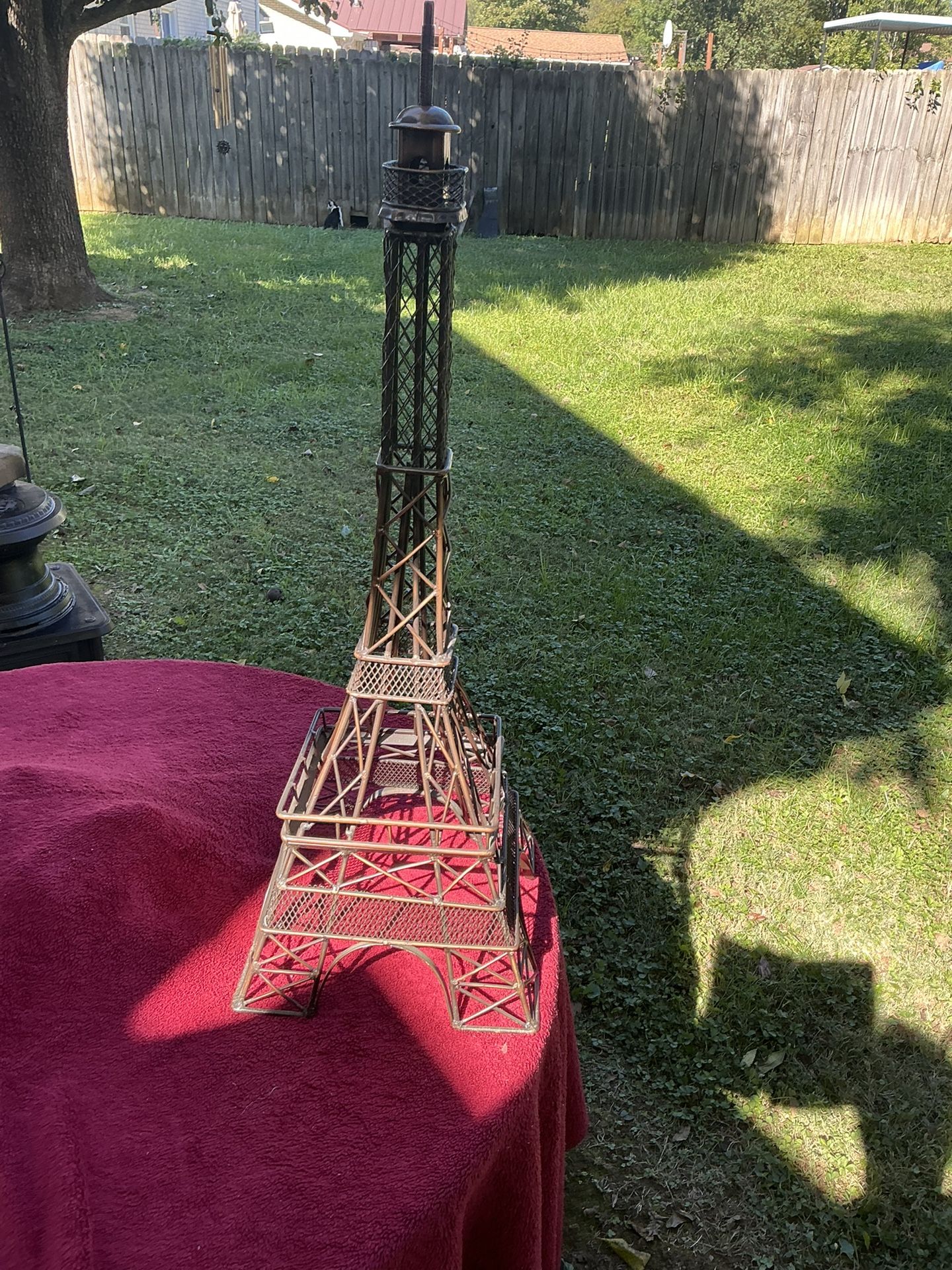 Paris Eiffel Tower 34" Tall Metal Wire Sculpture Indoor/Outdoor Decor-Garden