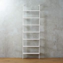 CB2 Stairway White wall mounted bookcase shelves shelving NEW HAVE TWO