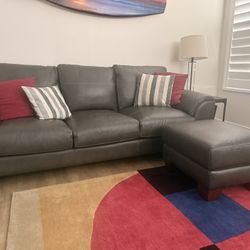 Gray Leather Couch