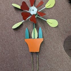 Wooden Flower For Yard Decoration