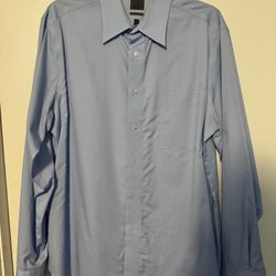 Calvin Klein dress shirt Size 16 1/2 34/35 Large Slim fit - Blue