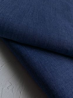 Premium Navy Blue Suiting Fabric – 5.30yd Wool Silk Blend
