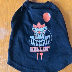 Black Halloween Dog T Shirt