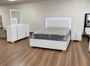 Luxury LED Bedroom Furniture Set – King/Queen/Full | Finance & COD Options
