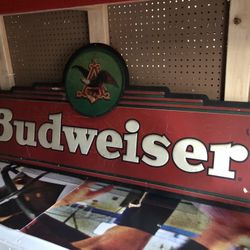 Budweiser rare vintage metal sign
