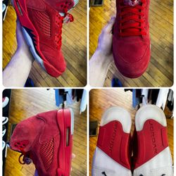 Jordan 5 Red Suede 