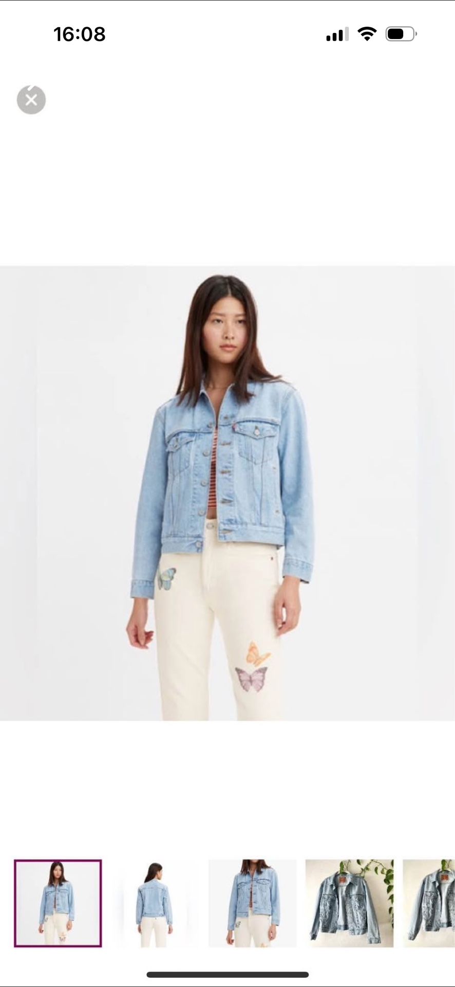 Levi’s Ex-Boyfriend Trucker Jean Jacket Size Small