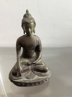 Solid Brass Seated Buddha Statue 
