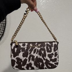 Michael Kors Bag Pouchette dark brown with print