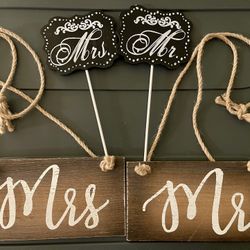 Mr. And Mrs. Wedding Decor