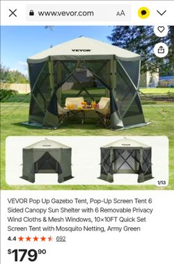 VEVOR Pop Up Gazebo Screen Tent