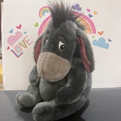 DISNEY SUPER LARGE 15 INCH EEYORE SUPER SOFT PLUSH!!  NEW NO  STORE TAG