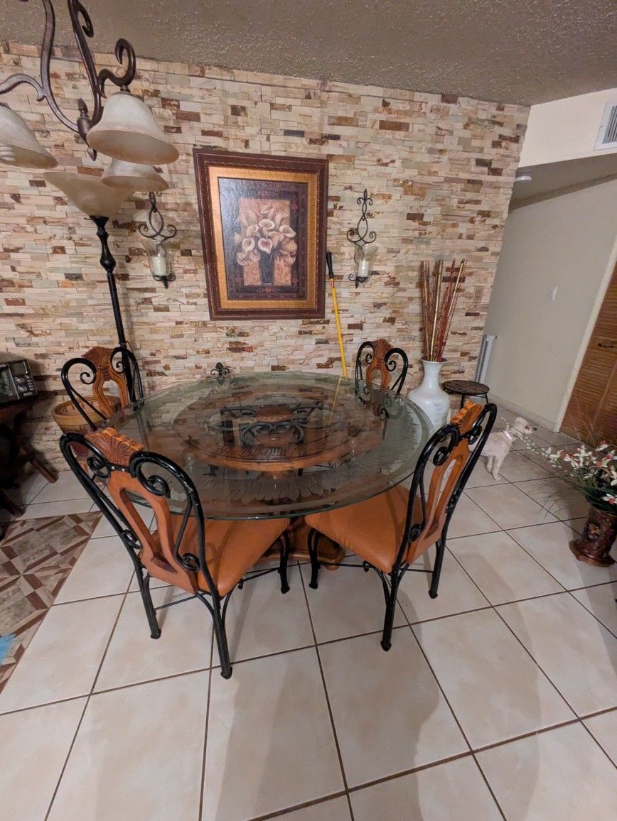 60'' Round Table Glass Top 