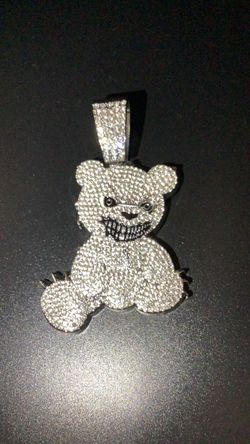 Iced Out Teddy Bear Pendant