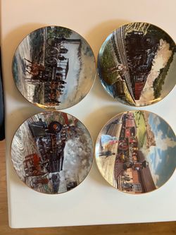 Classic American trains plate collection