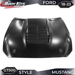 Ford mustang 18-23 gt500 hood aluminum v6 gt gt350