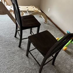 Wooden Kitchen Chairs X2