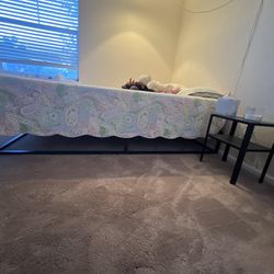 Queen Bed Frame And Side Table