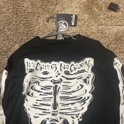 Black And White Hellstar Skeleton Shirt