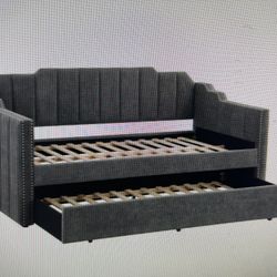 DAY BED DARK GREY Fabric 