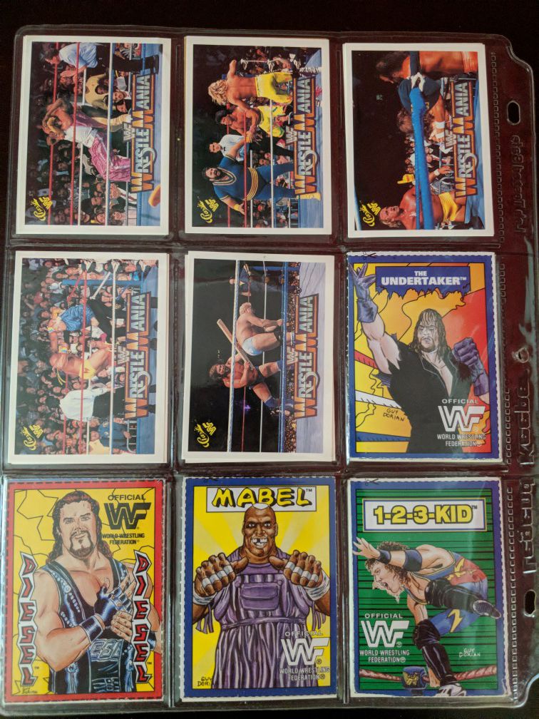 WWF collector cards between 1995-1998. Excellent condition