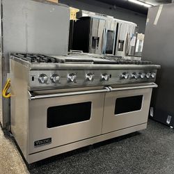 Viking Professional 60” Wide All Gas Range Double Oven 