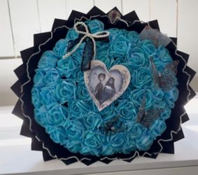 blue corpse bride bouquet