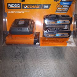 Ridgid Bluetooth Batteries W/ Charger And Bag