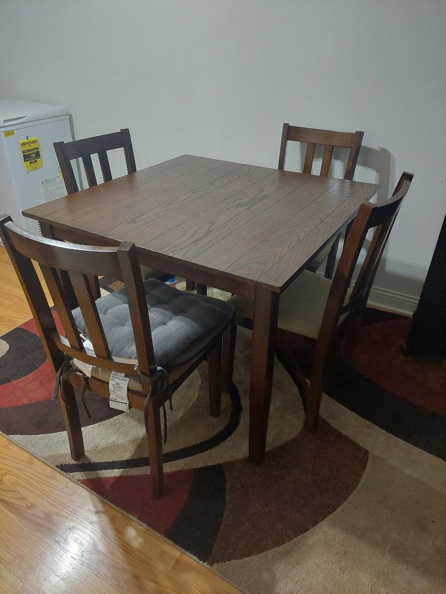 Wooden Table With 4 Chairs