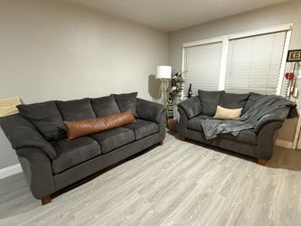 Gray Suede Couches