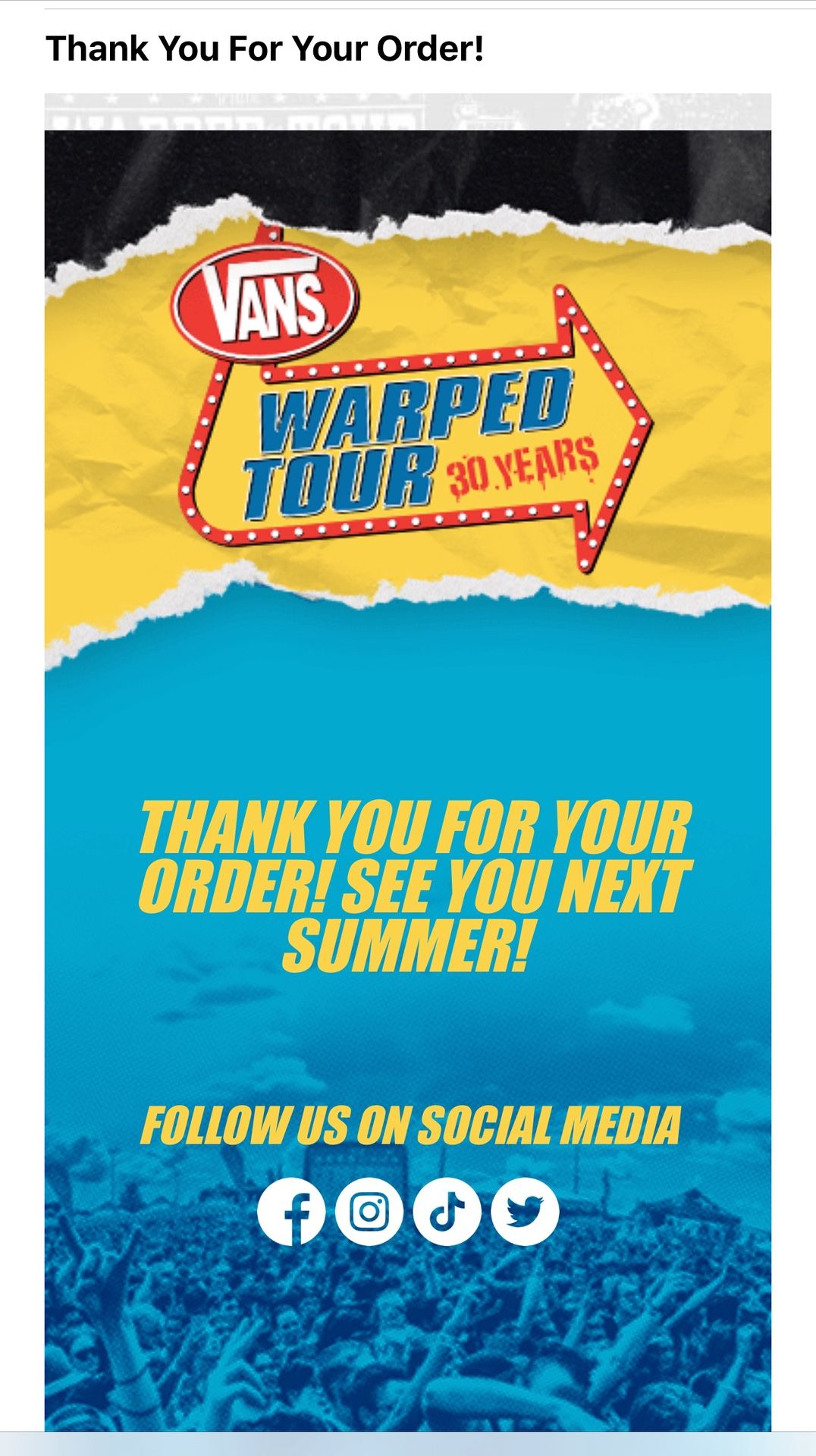 Two Warped Tour VIP Tickets 2 Day