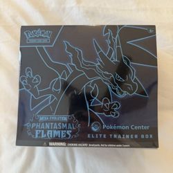 Phantasmal Flames Pokemon Center Exclusive ETB Elite Trainer Box Factory Sealed