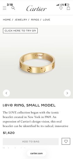 Cartier love ring, small model