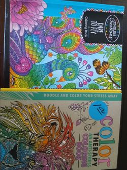Reading books coloring books
