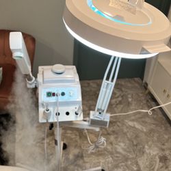 3 in 1 Aromatherapy Facial Steamer, High Frequency, & 5X Magnifying Lamp, Lash/Esthetician/Massage