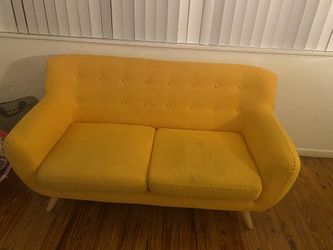 Stylish Yellow Mustard Accent Couch..chair..chaise