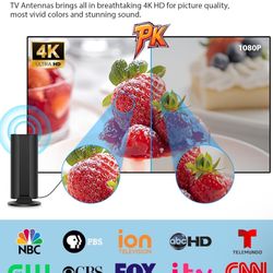 🌼🏅🌼 2025 TV Antenna for Smart TV, 1800+ Miles Range Strongest Digital HD TV Antenna Indoor Ourdoor with Amplifier Signal Booster, Waterproof Design