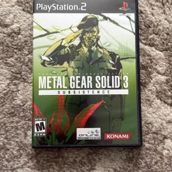 Metal Gear Solid 3 Subsistence For Playstation 2 Ps2